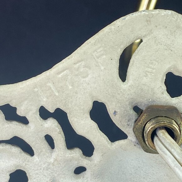 Vintage Salvaged Mirror Lamp Sconce Metal Filigree Wall Mount Light - Picture 5 of 9